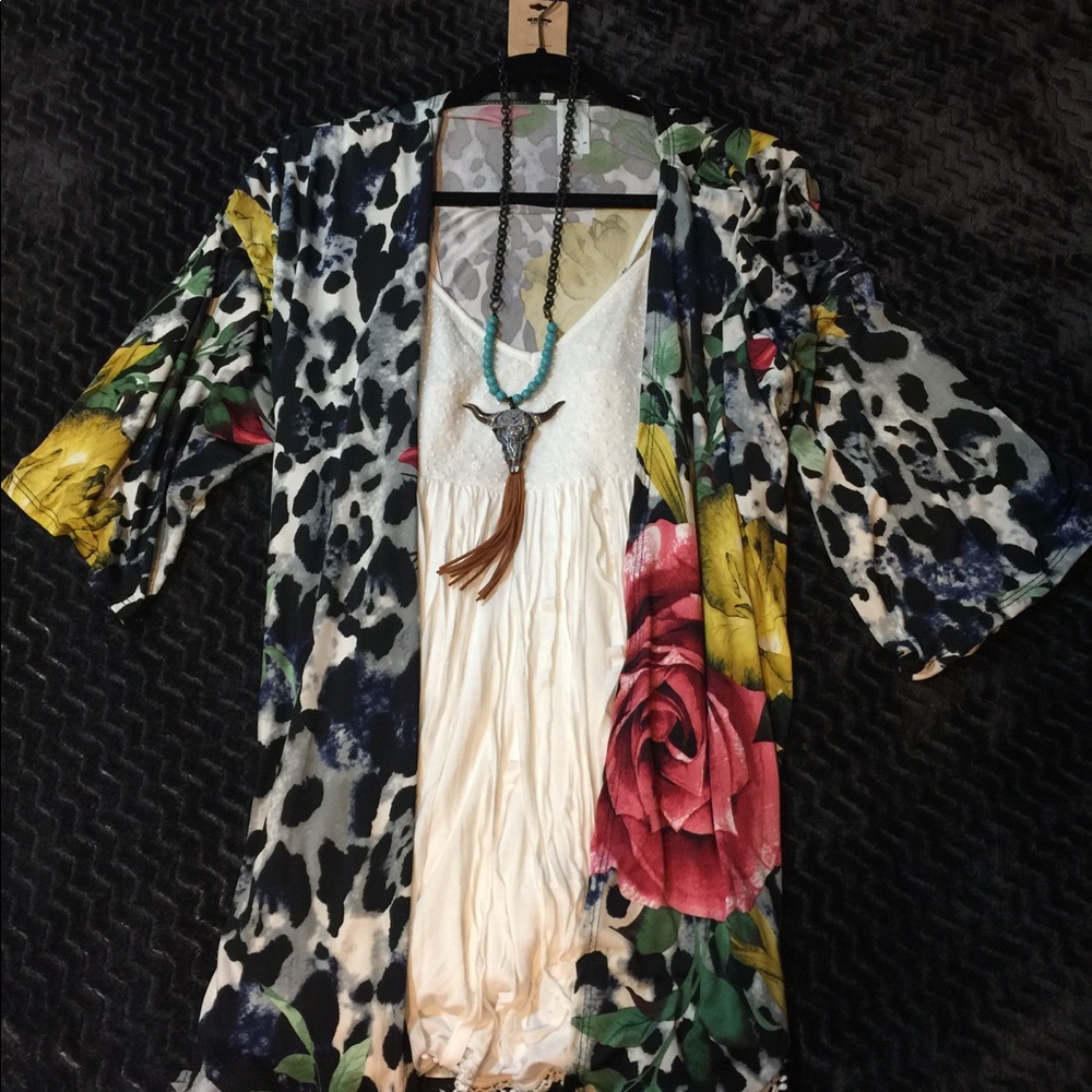 Leopard Floral Cardigan